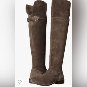 NWOB! OTK suede FRYE Shirley boots, Smoke Grey in 7.5